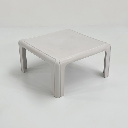 Witte salontafel Model 4894 van Gae Aulenti voor Kartell, 1970S