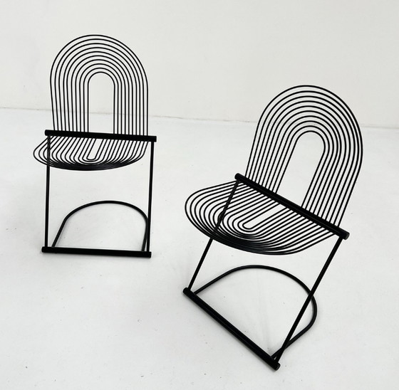 Image 1 of 2x Jutta + Herbert Ohl voor Rosenthal Schommelstoelen