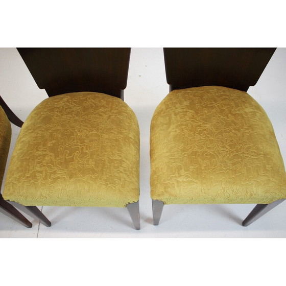 Image 1 of Set van 4 vintage Art Deco eetkamerstoelen H-214 door Jindrich Halabala voor Up Závody, jaren 1930