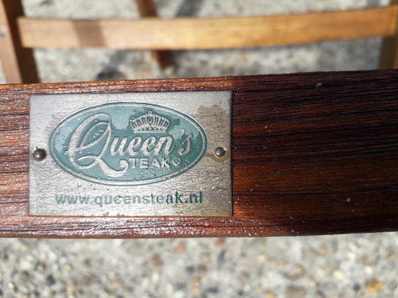 Image 1 of 4 Queen's Teak standenstoelen, inklapbaar