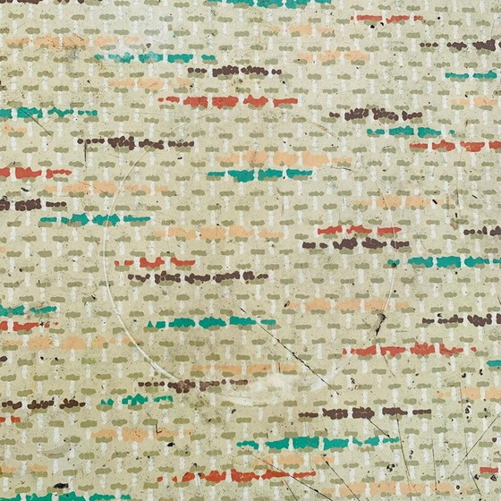 Image 1 of Vintage veelkleurige boerentafel met 1 lade