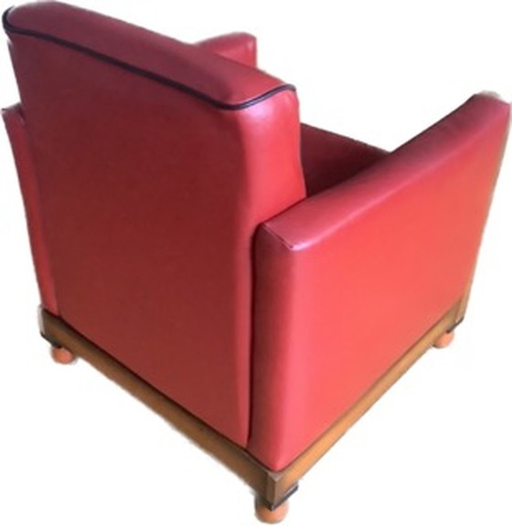 Image 1 of 2x Art deco fauteuils + bijpassend tafeltje