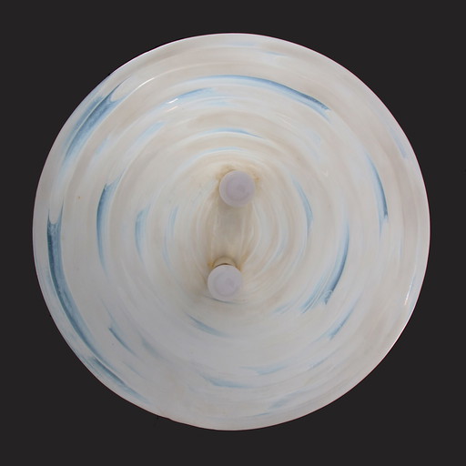 Vintage Space Age Witte hanglamp Cristallux Germany 70