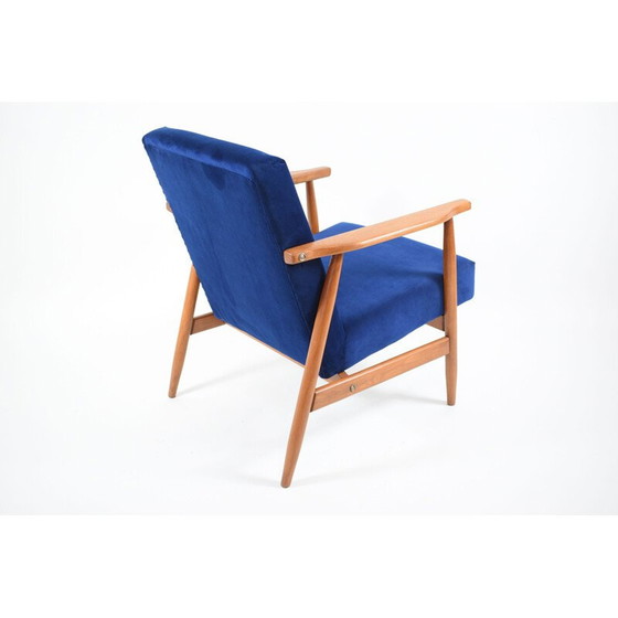 Image 1 of Vintage fauteuilblauw fluweel Pools 1960