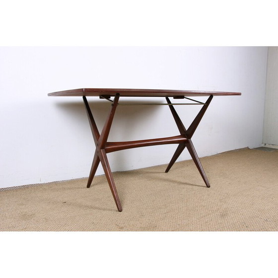 Image 1 of Scandinavische vintage teakhouten hoge en lage tafel, 1960