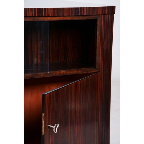 Image 1 of Vintage ebbenhouten en eikenhouten bureau, Frankrijk 1930