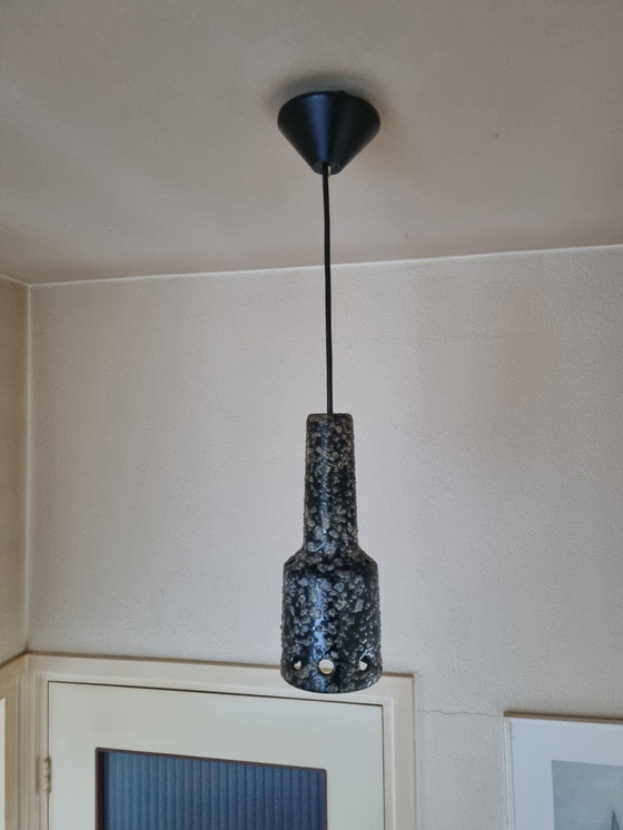 Image 1 of Zwart Keramieken 'Lava' Hanglamp