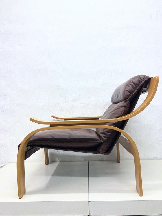 Image 1 of Arflex Woodline fauteuil Ontwerp Marco Zanuso