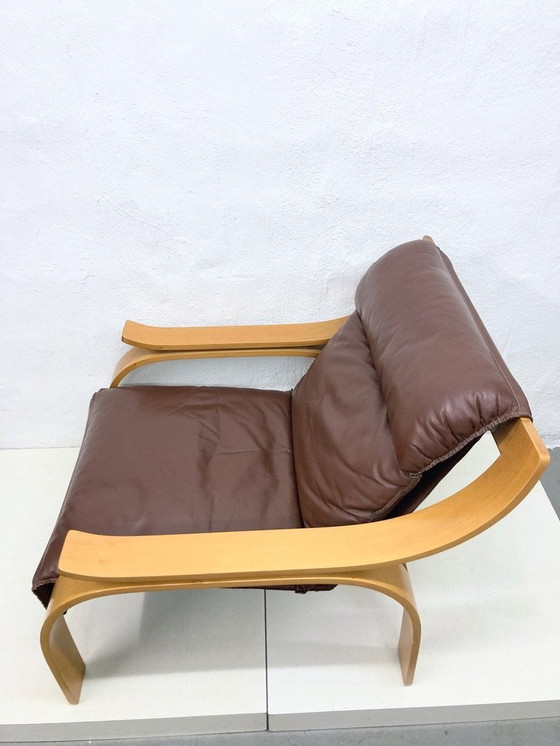 Image 1 of Arflex Woodline fauteuil Ontwerp Marco Zanuso