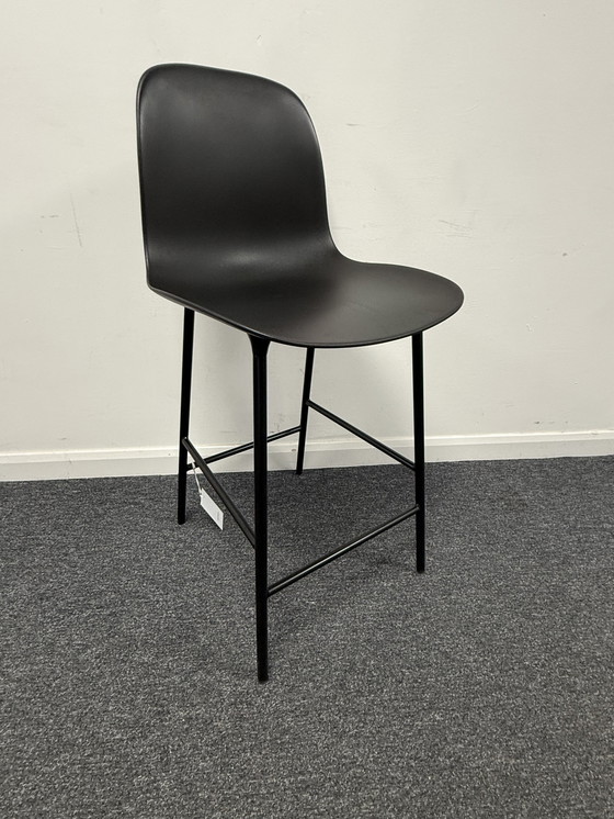 Image 1 of 50X Normann Copenhagen Form Barkruk In Zwart Pu 650Mm