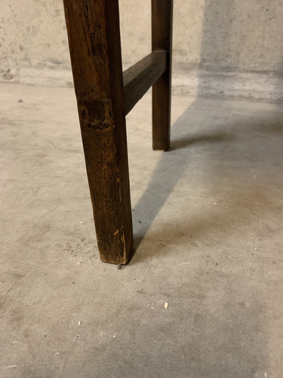 Image 1 of Antieke Eiken Tijdschriften Bak / Krantenbak