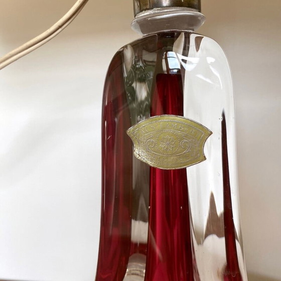 Image 1 of Vintage rode Val Saint Lambert lamp