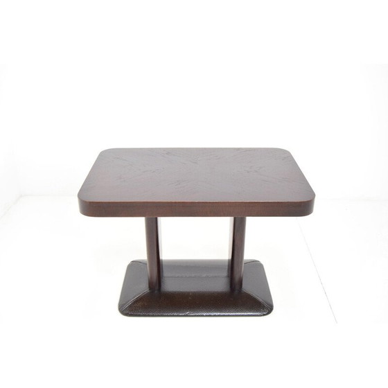 Image 1 of Vintage houten en metalen salontafel door Jindrich Halabala, Tsjecho-Slowakije 1930