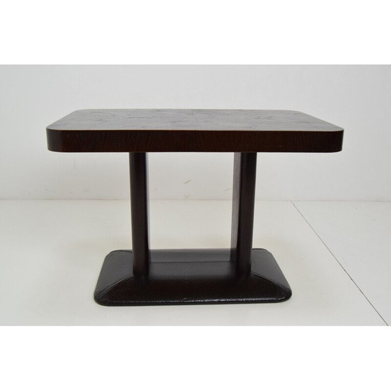 Image 1 of Vintage houten en metalen salontafel door Jindrich Halabala, Tsjecho-Slowakije 1930