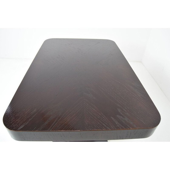 Image 1 of Vintage houten en metalen salontafel door Jindrich Halabala, Tsjecho-Slowakije 1930