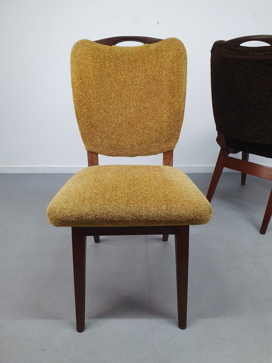 Image 1 of Set (2) Vintage Mid-Century Stoelen. 