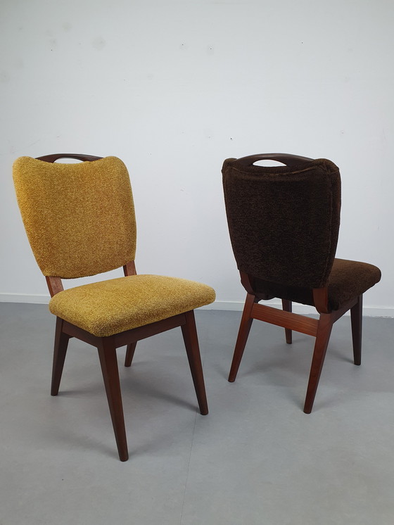 Image 1 of Set (2) Vintage Mid-Century Stoelen. 