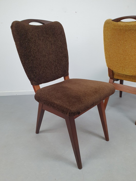 Image 1 of Set (2) Vintage Mid-Century Stoelen. 