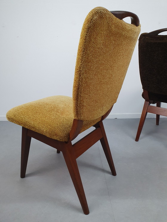 Image 1 of Set (2) Vintage Mid-Century Stoelen. 