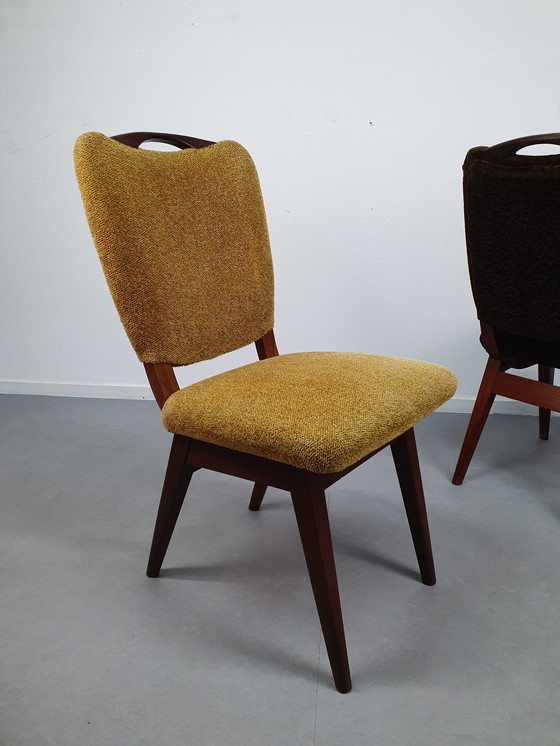 Image 1 of Set (2) Vintage Mid-Century Stoelen. 