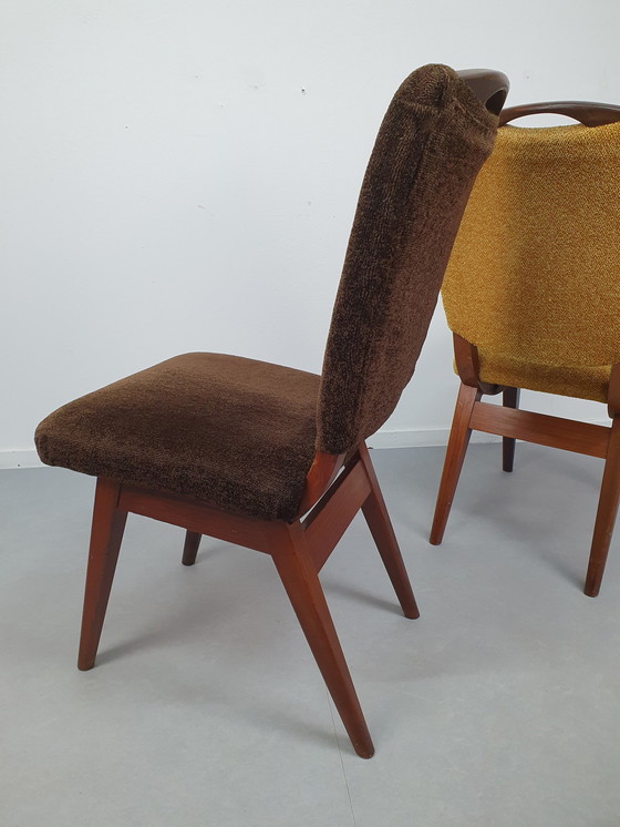 Image 1 of Set (2) Vintage Mid-Century Stoelen. 