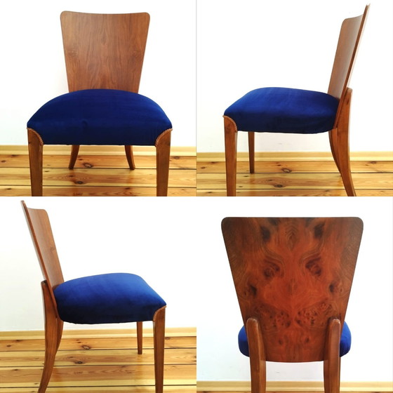 Image 1 of Set van vier stoelen H-214 Proj.J.Halabala, De 50S Tsjecho-Slowakije