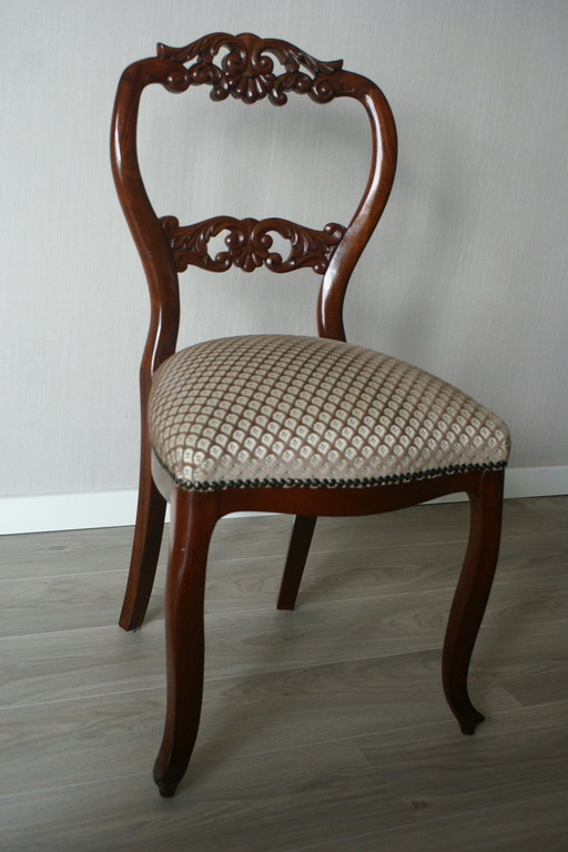 6X Originele Biedermeir Stoelen