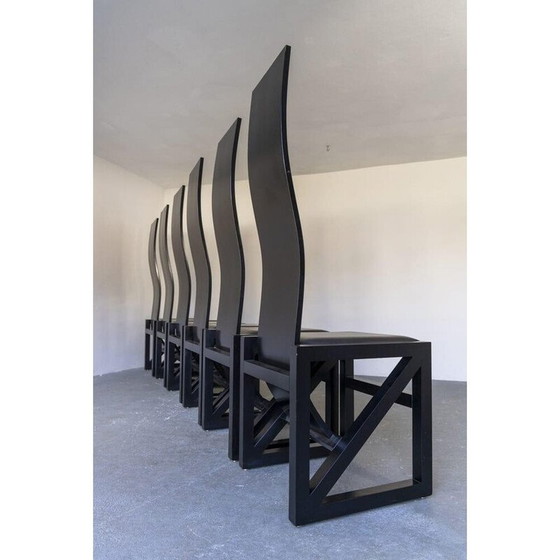 Image 1 of Set van 6 vintage "Edo" stoelen van Kisho Kurokawa voor Ppm Tokio, Japan 1980