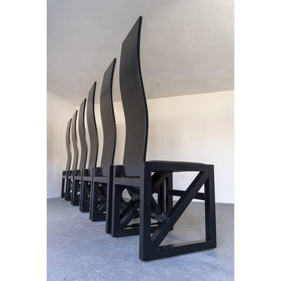 Image 1 of Set van 6 vintage "Edo" stoelen van Kisho Kurokawa voor Ppm Tokio, Japan 1980