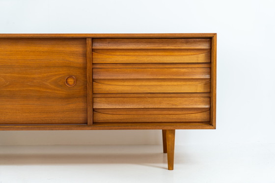 Image 1 of Teakhouten laag dressoir uit de Platon-serie van Lothar Wegner (Duitsland, jaren 1960).