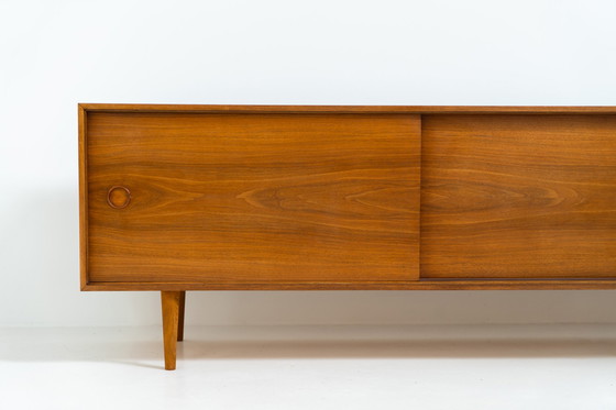 Image 1 of Teakhouten laag dressoir uit de Platon-serie van Lothar Wegner (Duitsland, jaren 1960).