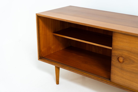 Image 1 of Teakhouten laag dressoir uit de Platon-serie van Lothar Wegner (Duitsland, jaren 1960).