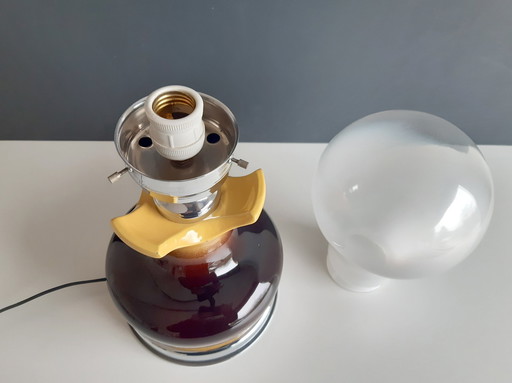 Keramieken Vintage Tafellamp Met Peervormige 'Ochtendnevel' Bol