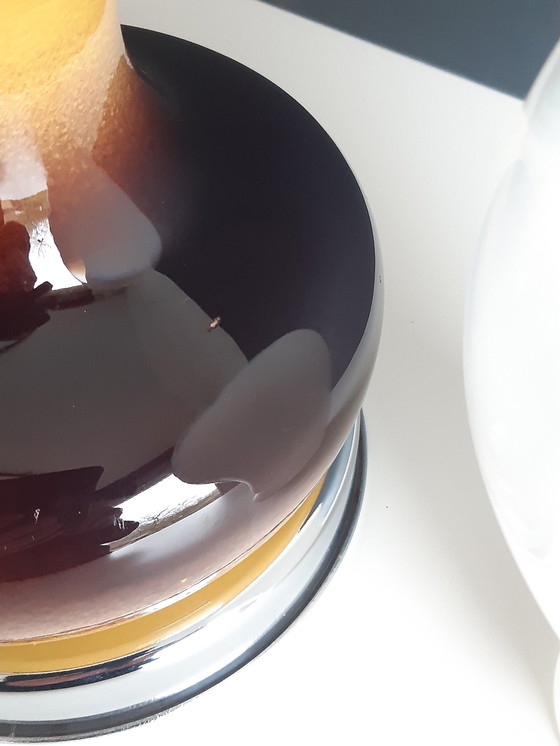 Image 1 of Keramieken Vintage Tafellamp Met Peervormige 'Ochtendnevel' Bol