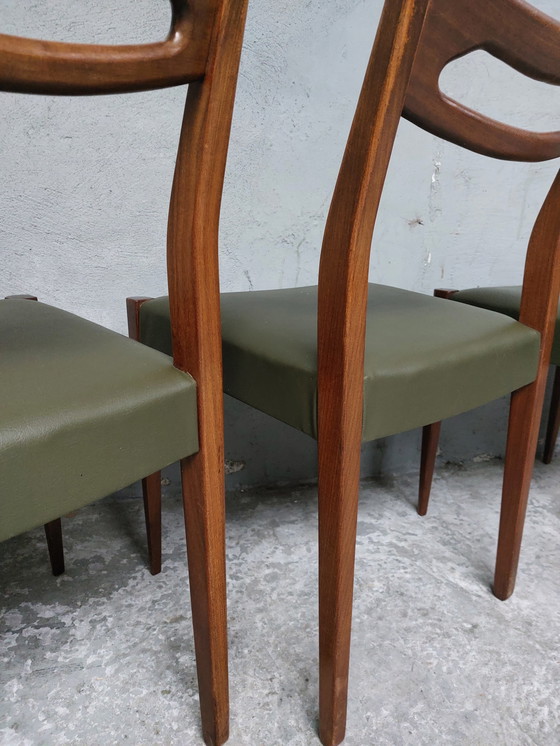 Image 1 of Set van 4 Scandinavische eetkamerstoelen mid-century