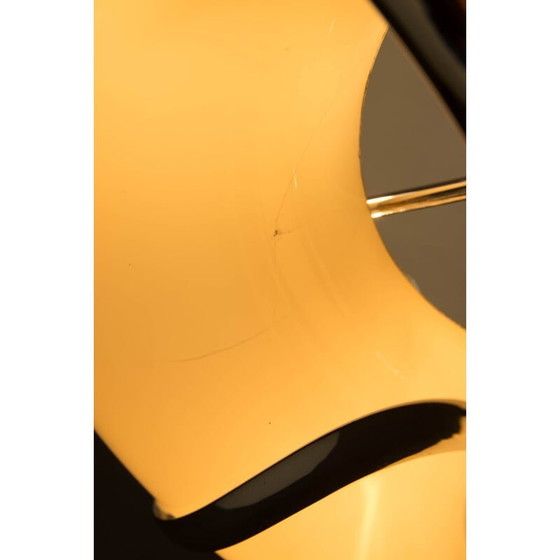 Image 1 of Vintage kroonluchter in chroom en blauw gelakt metaal