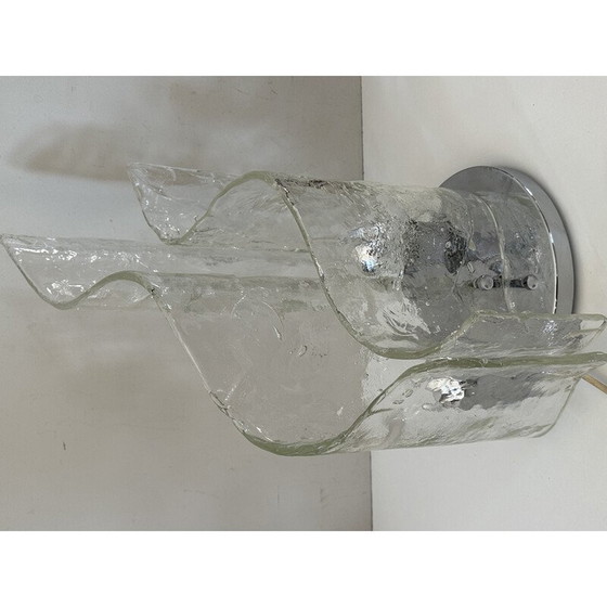 Image 1 of Vintage lamp in Murano glas en verchroomd metaal van Carlo Nason, 1970