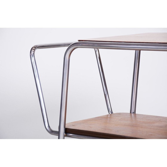 Image 1 of Vintage eikenhouten drankenkar door Jindrich Halabala voor Up Zavody, 1930