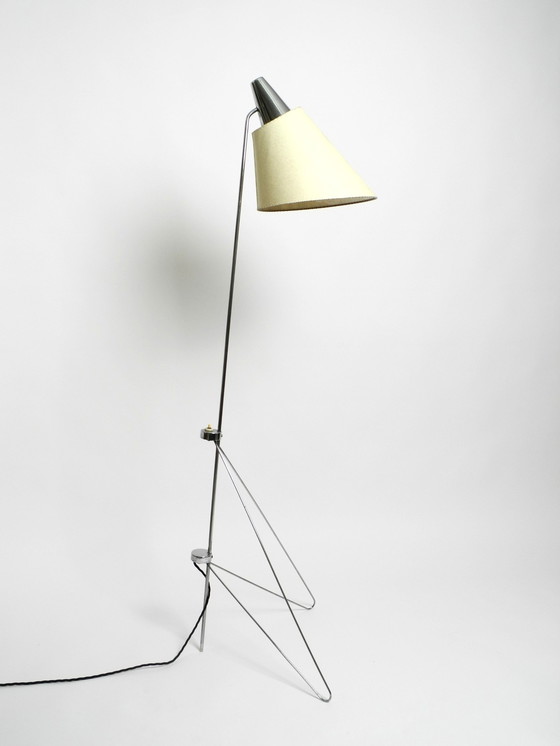 Image 1 of Prachtige originele 1960S metalen verchroomde vloerlamp door Josef Hurka voor Napako Czech