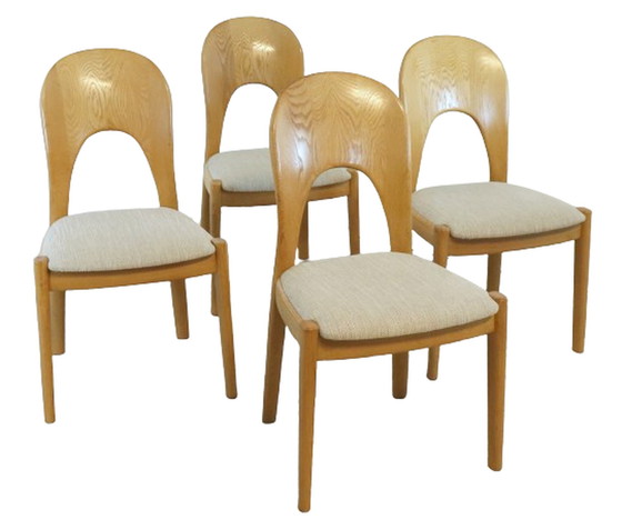 Image 1 of 4x Niels Koefoed Morten stoelen eetkamerstoelen 'Vordingborg' vintage
