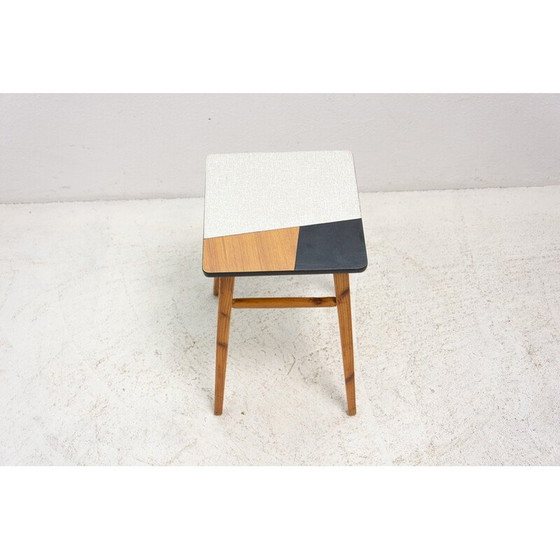 Image 1 of Vintage plantenstandaard in formica en vurenhout, jaren 1960