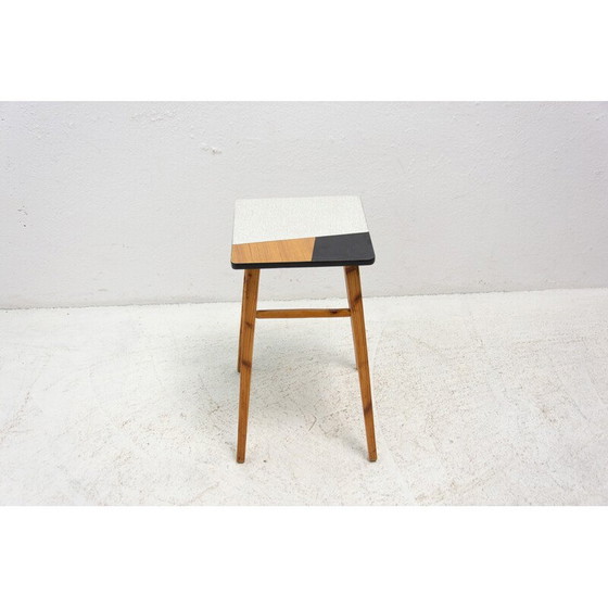 Image 1 of Vintage plantenstandaard in formica en vurenhout, jaren 1960