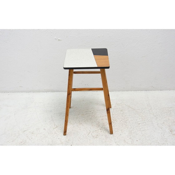 Image 1 of Vintage plantenstandaard in formica en vurenhout, jaren 1960