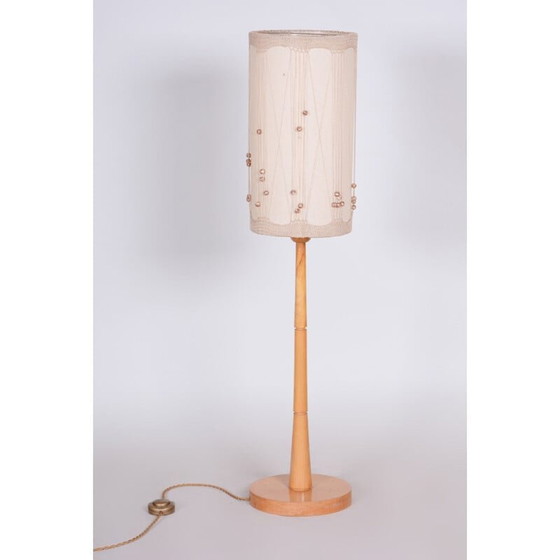 Image 1 of Vintage beukenhouten vloerlamp, Tsjecho-Slowakije 1950