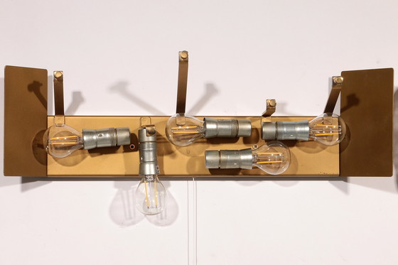 Image 1 of Elegante Midcentury wandlampen met ijsglas van J.T. Kalmar, Oostenrijk (1960S)