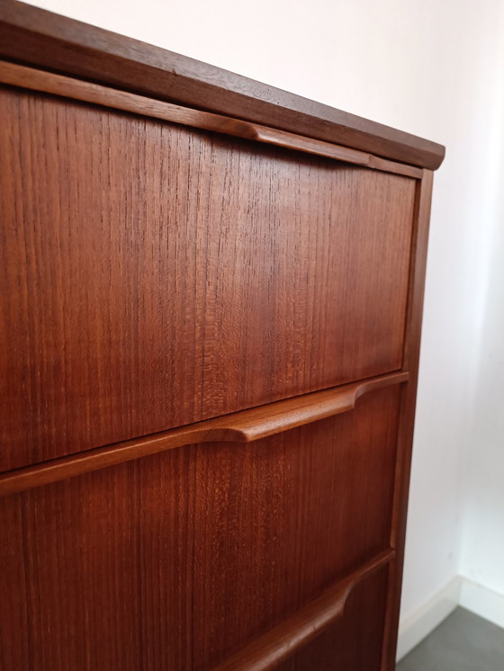 Image 1 of Vintage Deense Ladekast In Teak, Hoog En Breed!