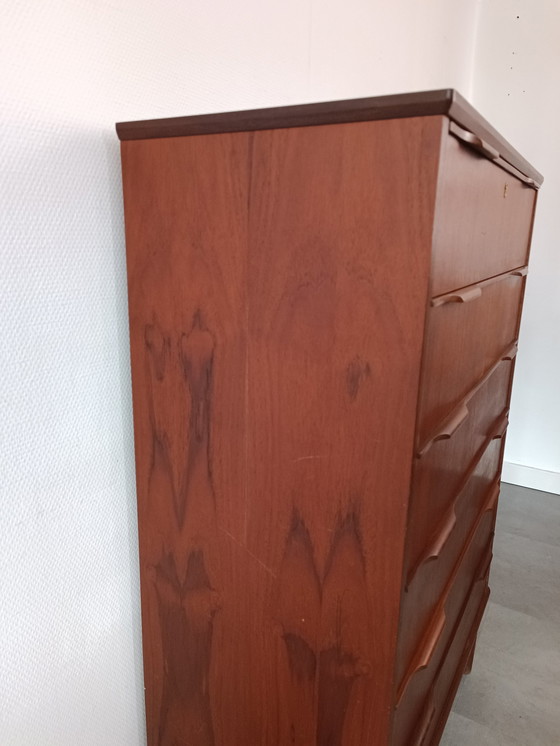 Image 1 of Vintage Deense Ladekast In Teak, Hoog En Breed!