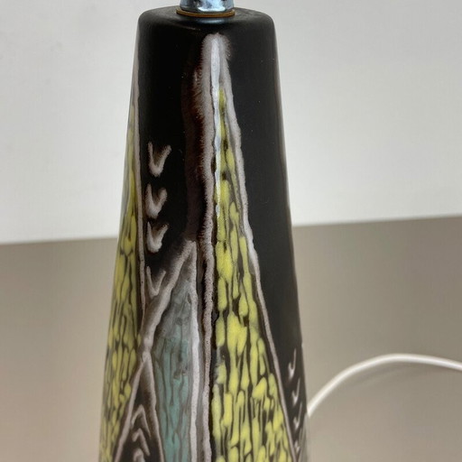 Vintage "Burgundia" keramieken tafellamp van Sorensen en Jensen voor Soholm, Denemarken 1950