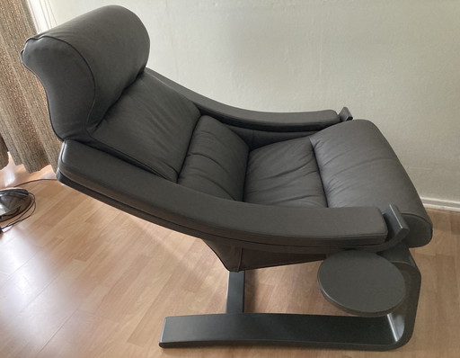 Roche Bobois Royal Fauteuil Leer Samoa Taupe