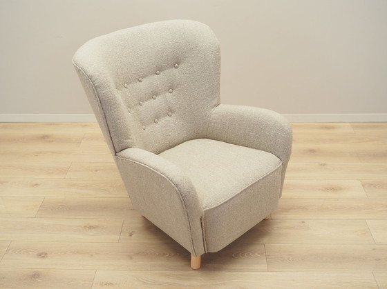 Image 1 of Beige fauteuil, Scandinavisch ontwerp, Productie: Denemarken